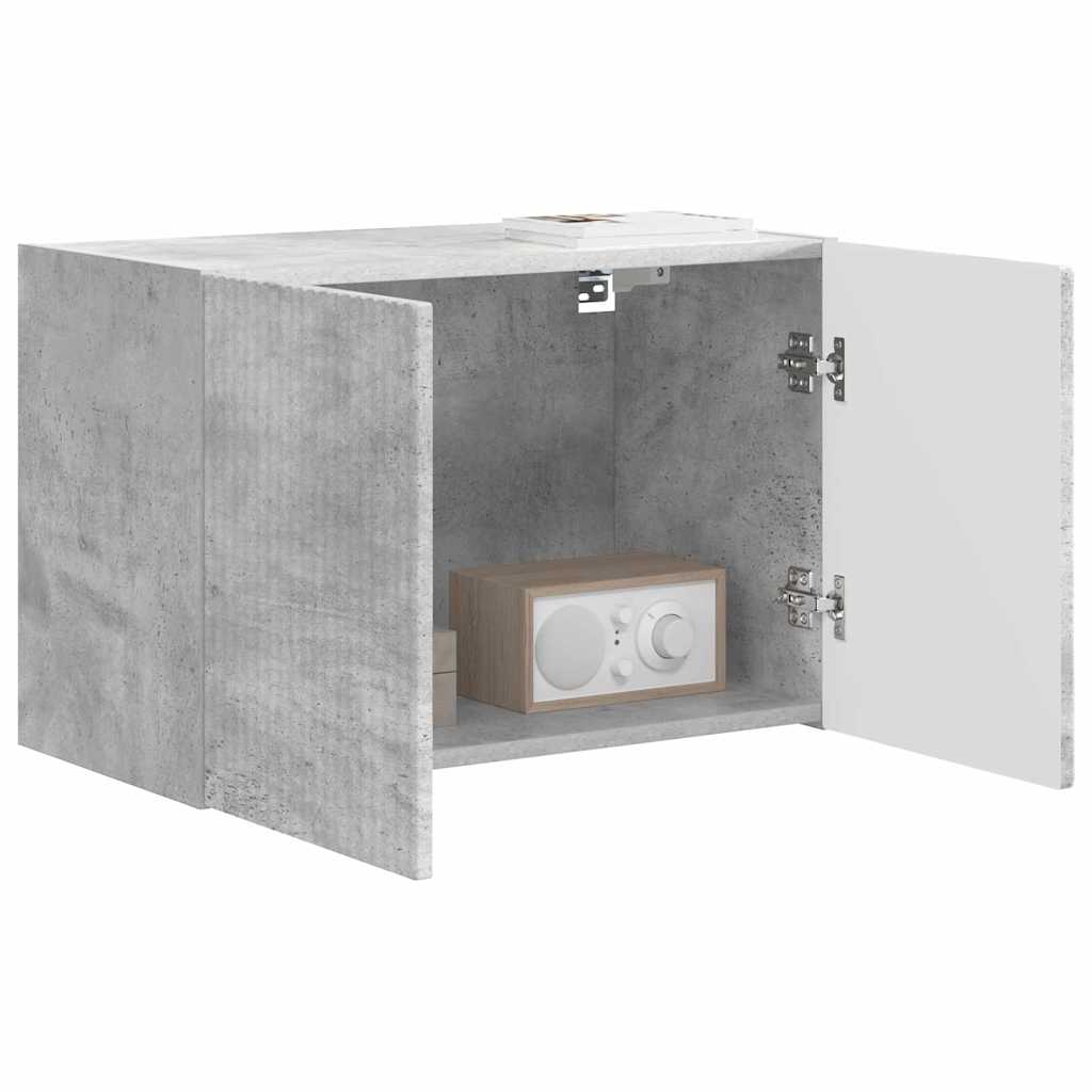 Dulap TV de perete Pe perete Gri din beton 59,5 x 31 x 40 cm — imaginea 4