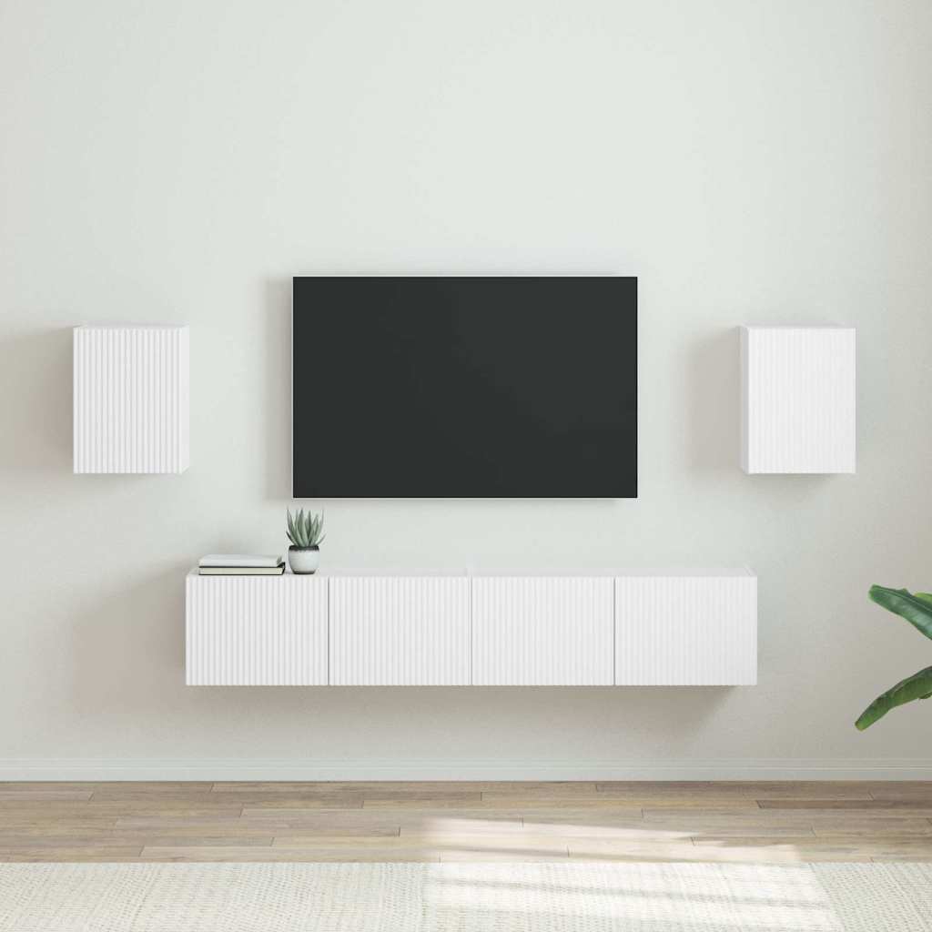 Dulap TV de perete 2 pcs Alb 30 x 31 x 40 cm Lemn compozit — imaginea 2