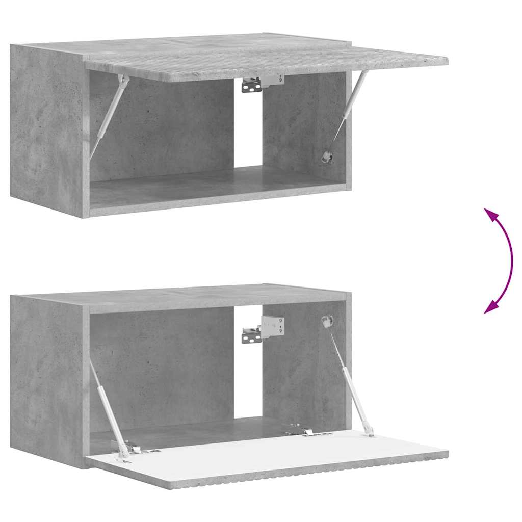 Dulap TV de perete 2 pcs Beton 60 x 31 x 29.5 cm Lemn compozit — imaginea 13