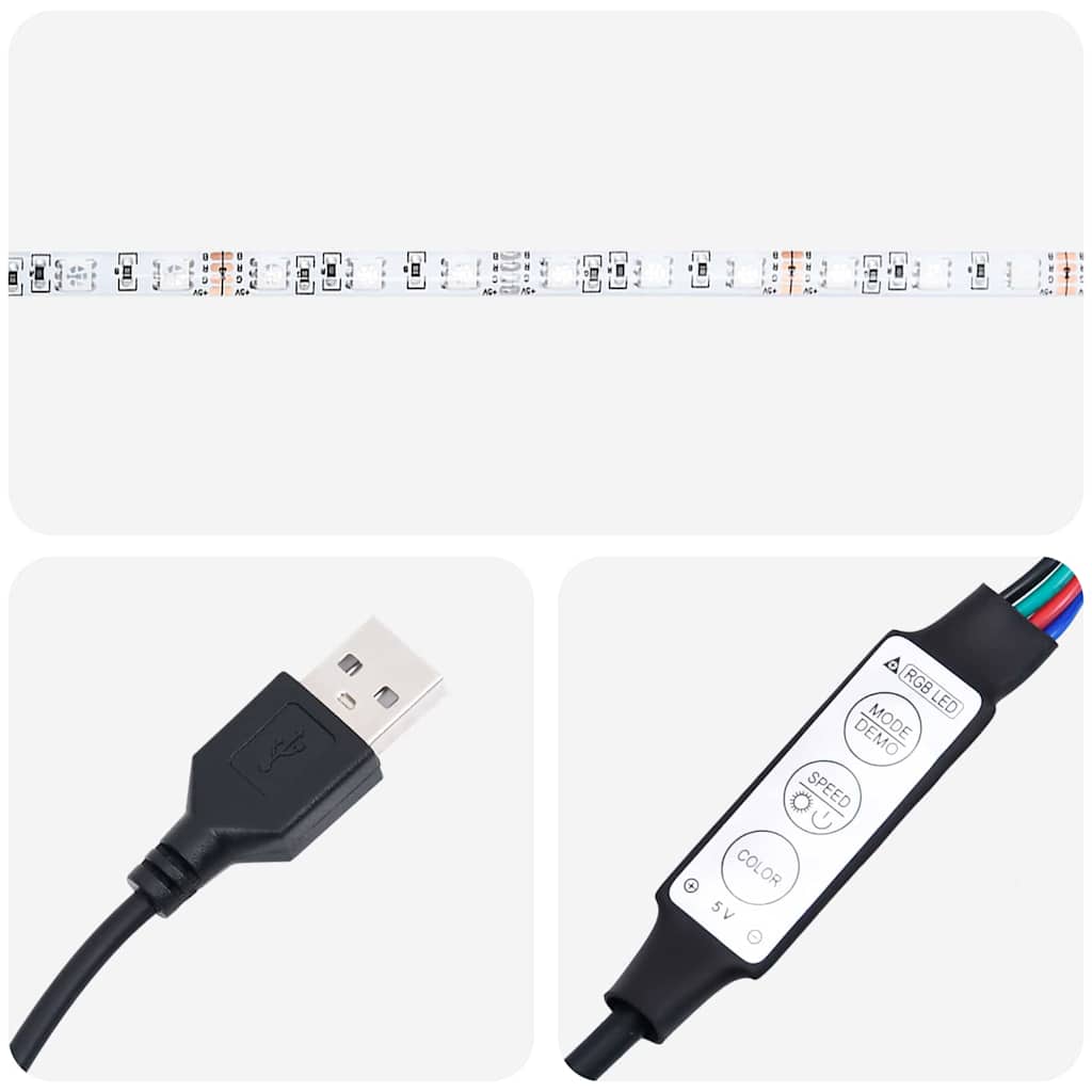 Sifonier LED pentru TV coltar Stejar Artizanal 108 x 40 x 50 cm — imaginea 13