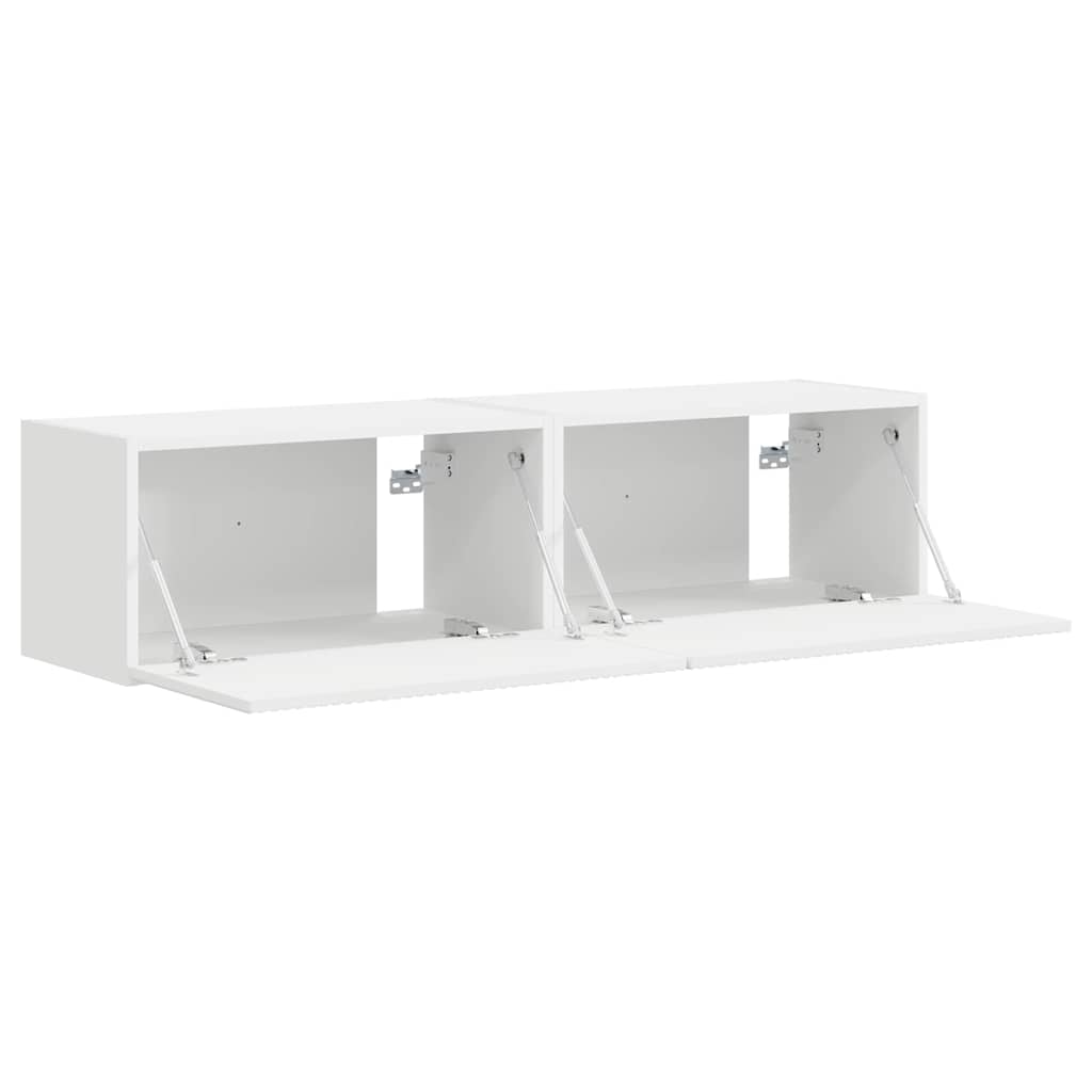 Dulap TV de perete 2 pcs Alb 60 x 31 x 29.5 cm Lemn compozit — imaginea 7
