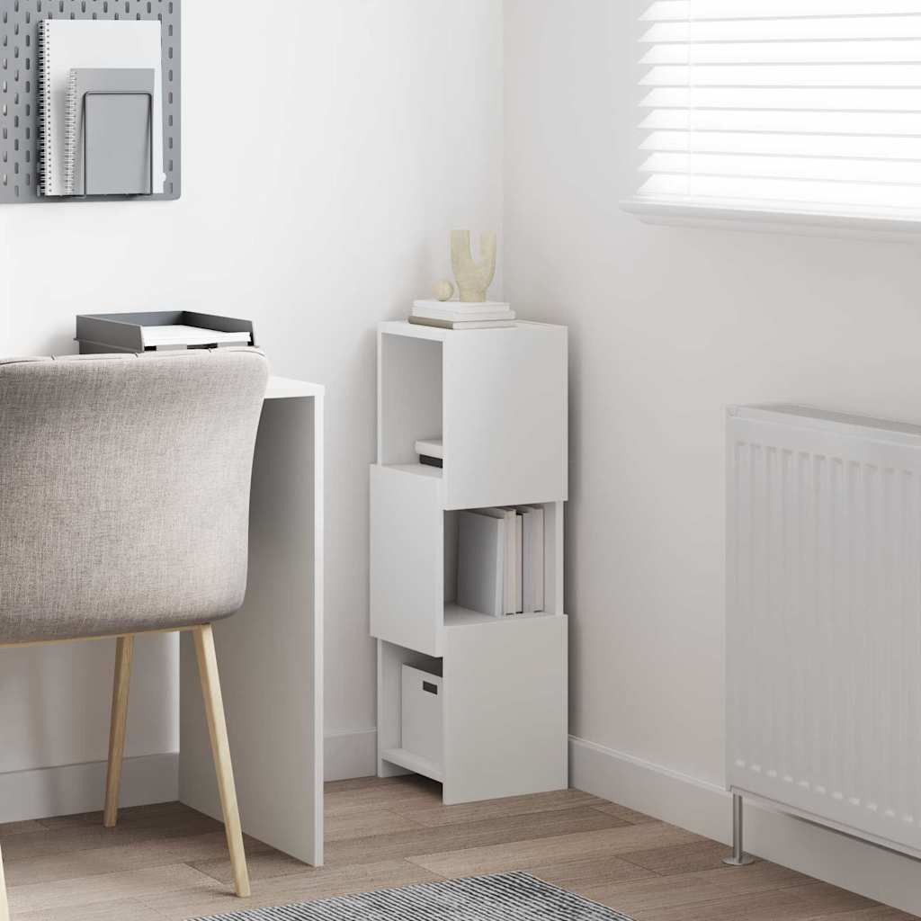 Dulap de colt Alb 25,5x25x80cm Lemn compozit — imaginea 5