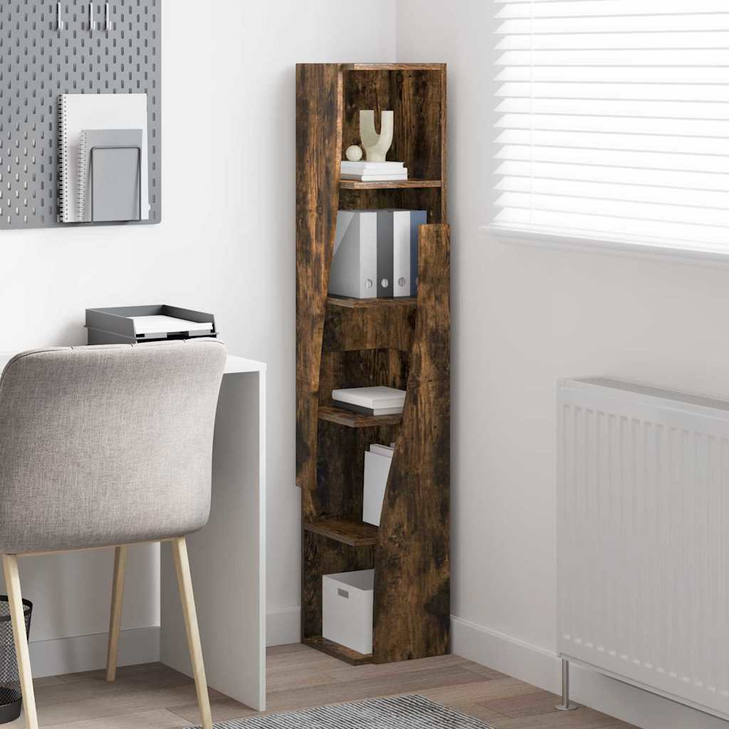 Dulap de colt Alb 27,5x27x140cm Lemn compozit — imaginea 5