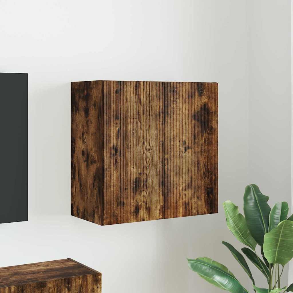 Dulap TV de perete Pe perete Stejar fumuriu 59,5 x 31 x 60 cm — imaginea 2
