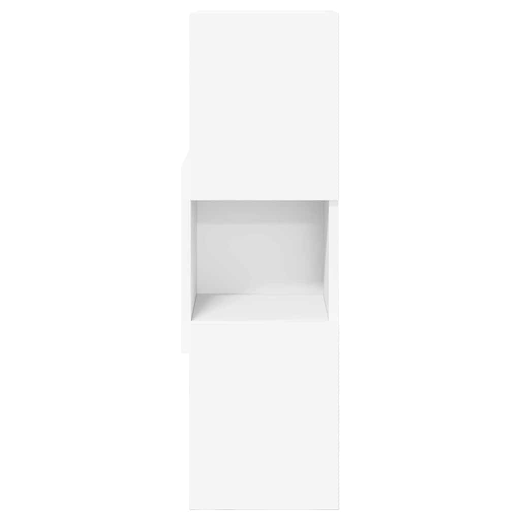 Dulap de colt Alb 25,5x25x80cm Lemn compozit — imaginea 6