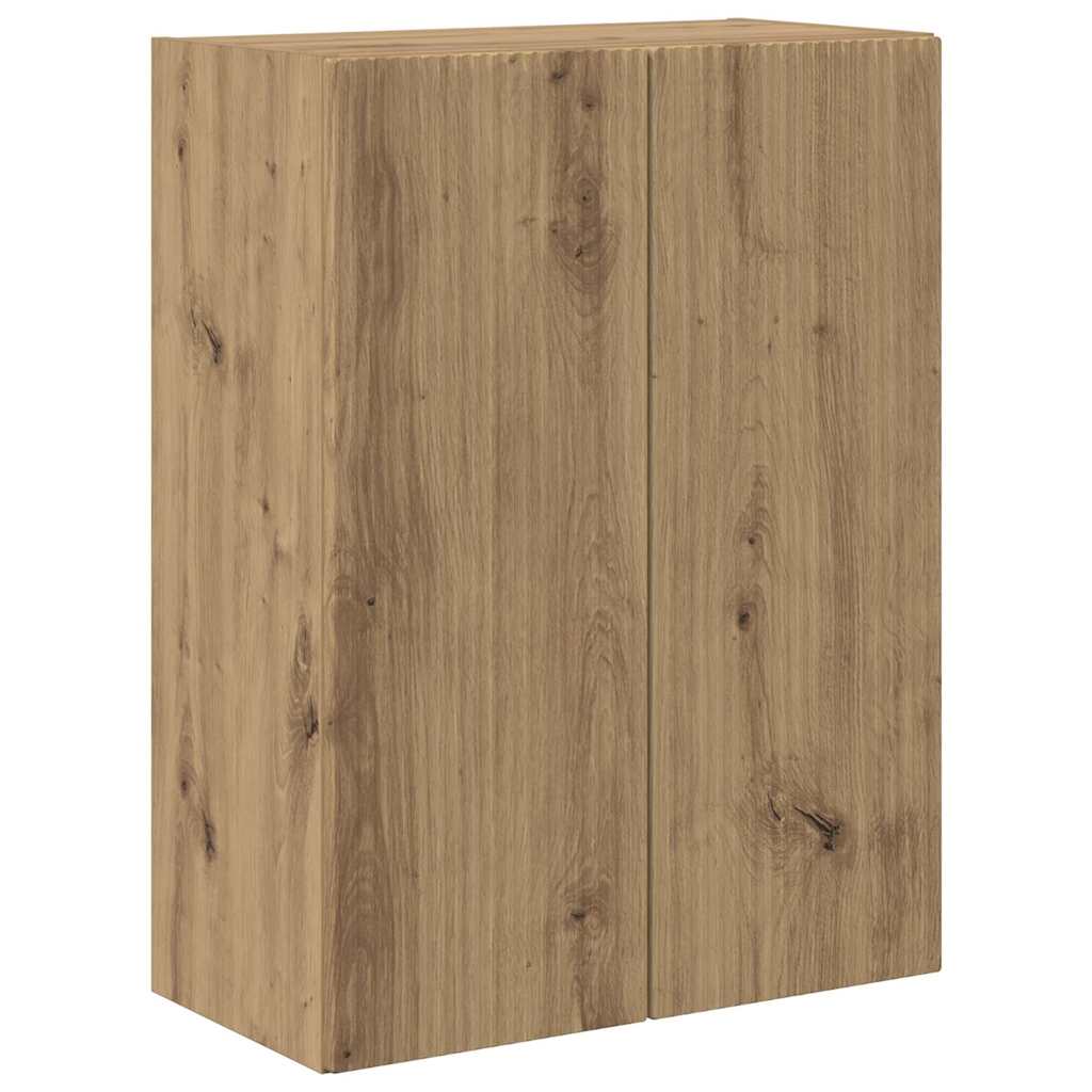 Dulap TV de perete Pe perete Stejar Artizanal 59,5 x 31 x 80 cm — imaginea 3