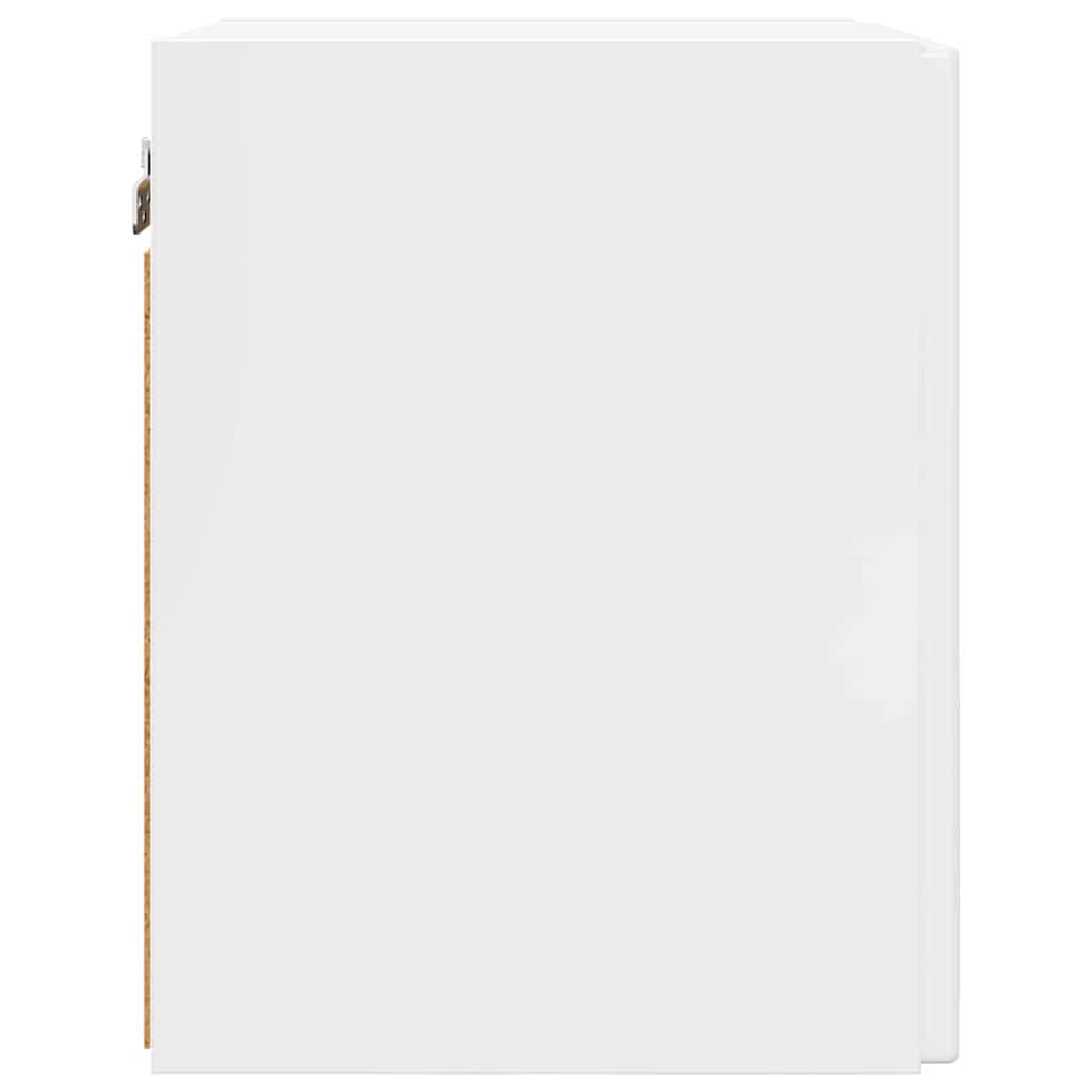 Dulap TV de perete Alb Lucios 30 x 31 x 40 cm Lemn compozit — imaginea 8