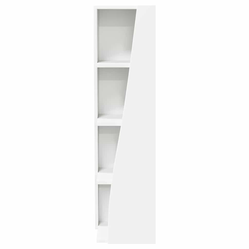 Dulap de colt Alb 27,5x27x102cm Lemn compozit — imaginea 6