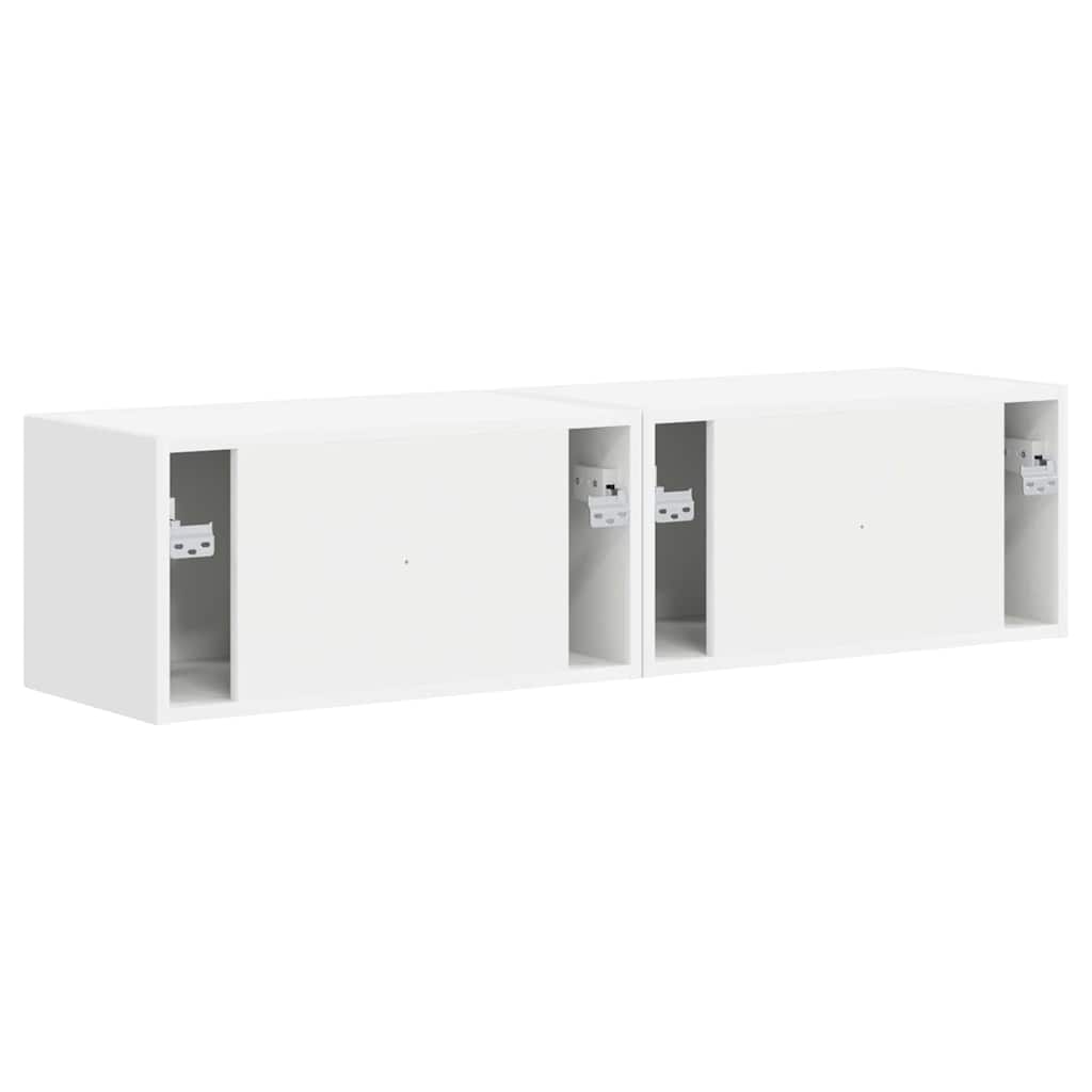 Dulap TV de perete 2 pcs Alb 60 x 31 x 29.5 cm Lemn compozit — imaginea 10