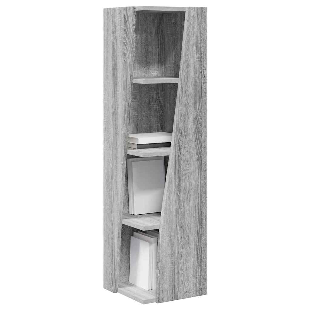 Dulap de colt Alb 27,5x27x102cm Lemn compozit — imaginea 4