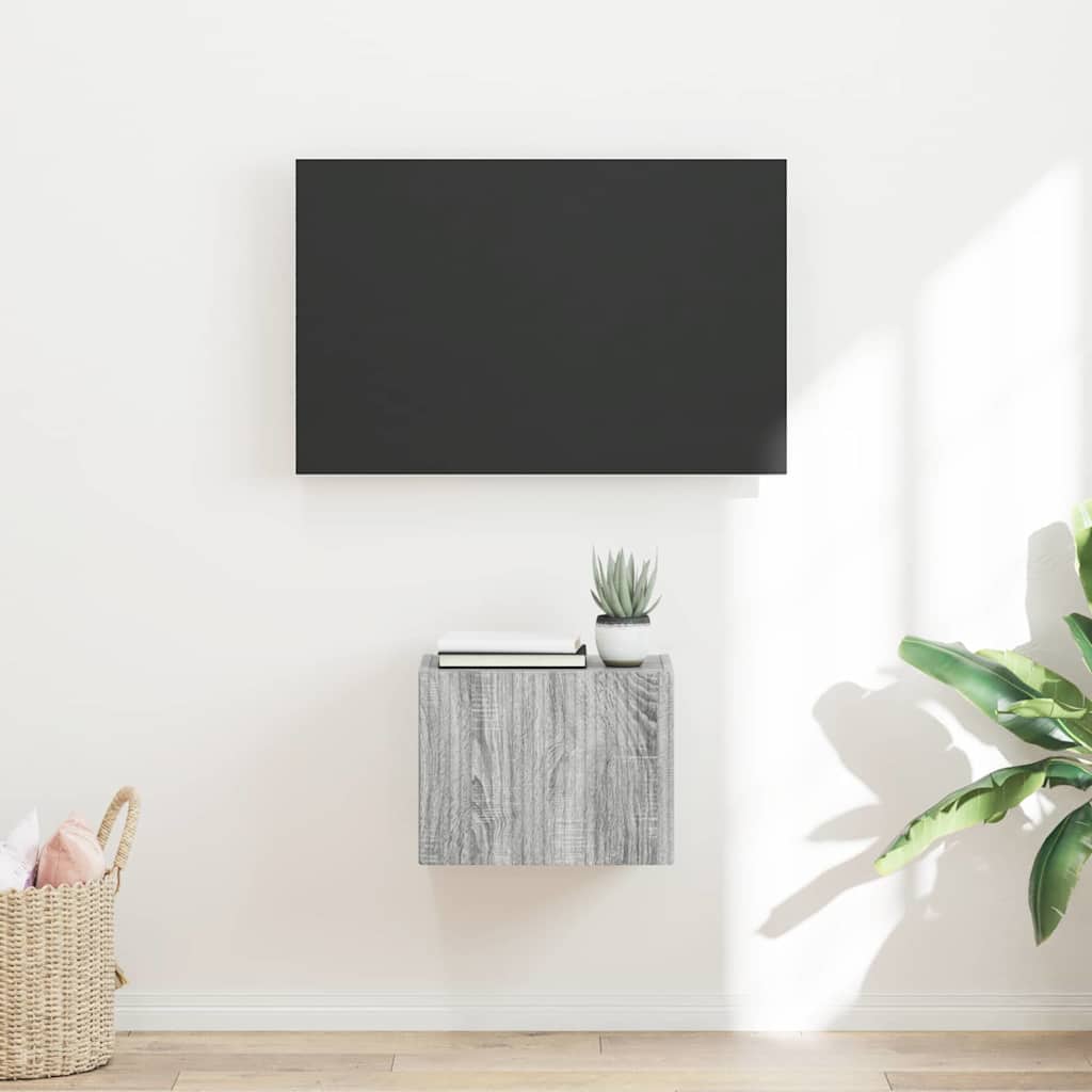 Dulap TV de perete Gri Sonoma 60 x 31 x 29.5 cm Lemn compozit — imaginea 2