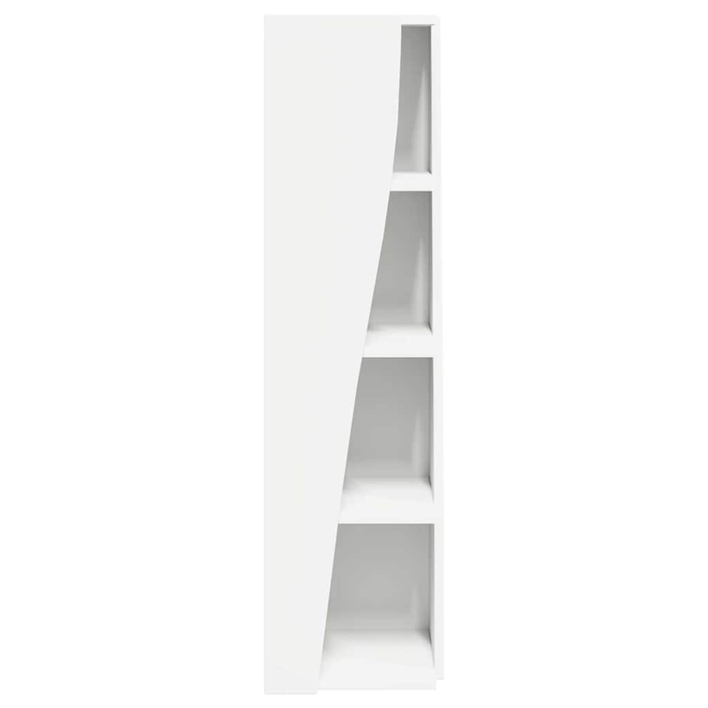 Dulap de colt Alb 27,5x27x102cm Lemn compozit — imaginea 7