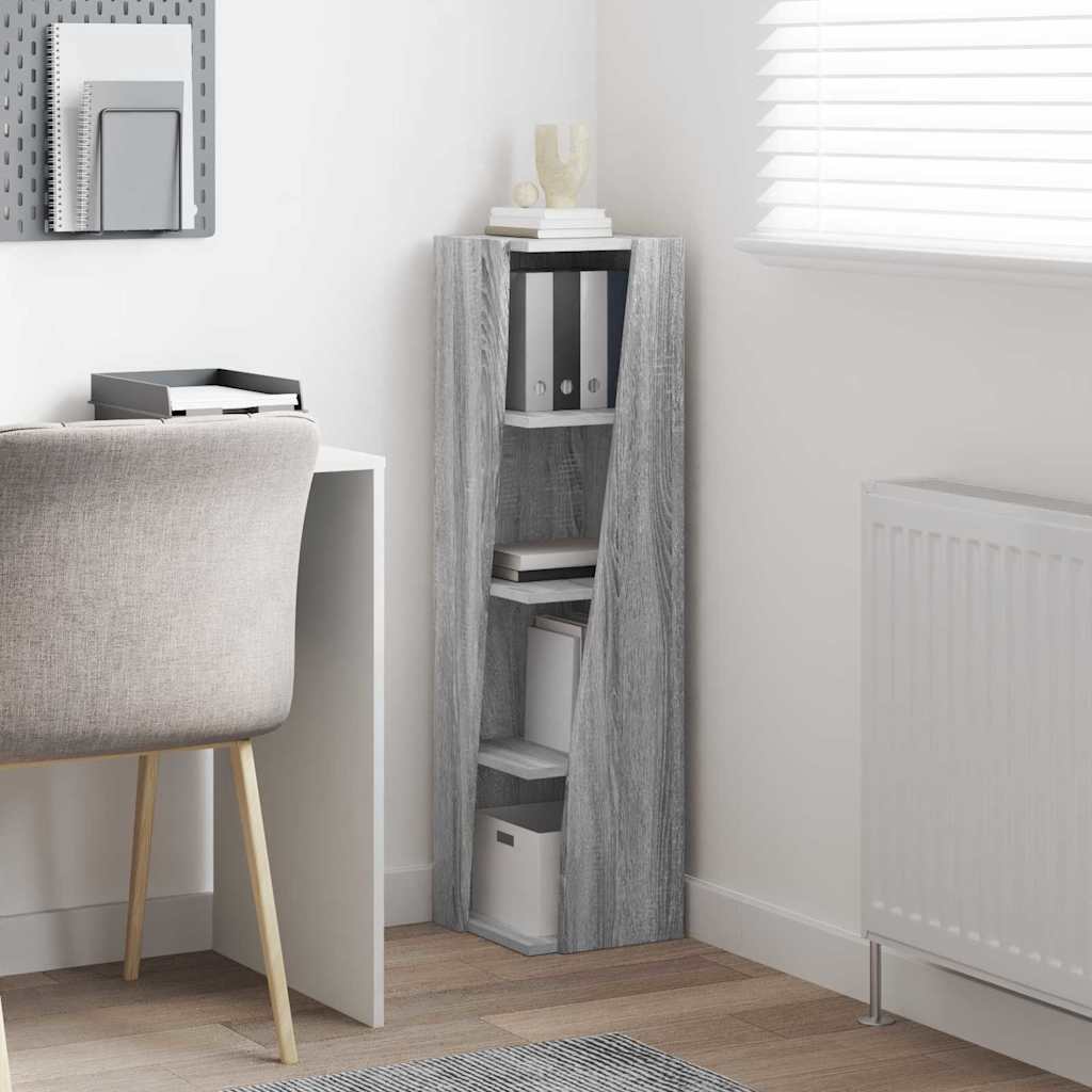 Dulap de colt Alb 27,5x27x102cm Lemn compozit — imaginea 5
