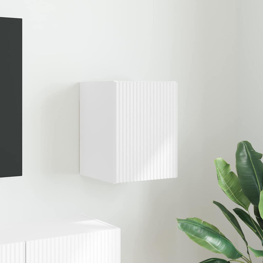 Dulap TV de perete Pe perete Alb 30 x 31 x 40 cm Lemn compozit — imaginea 2