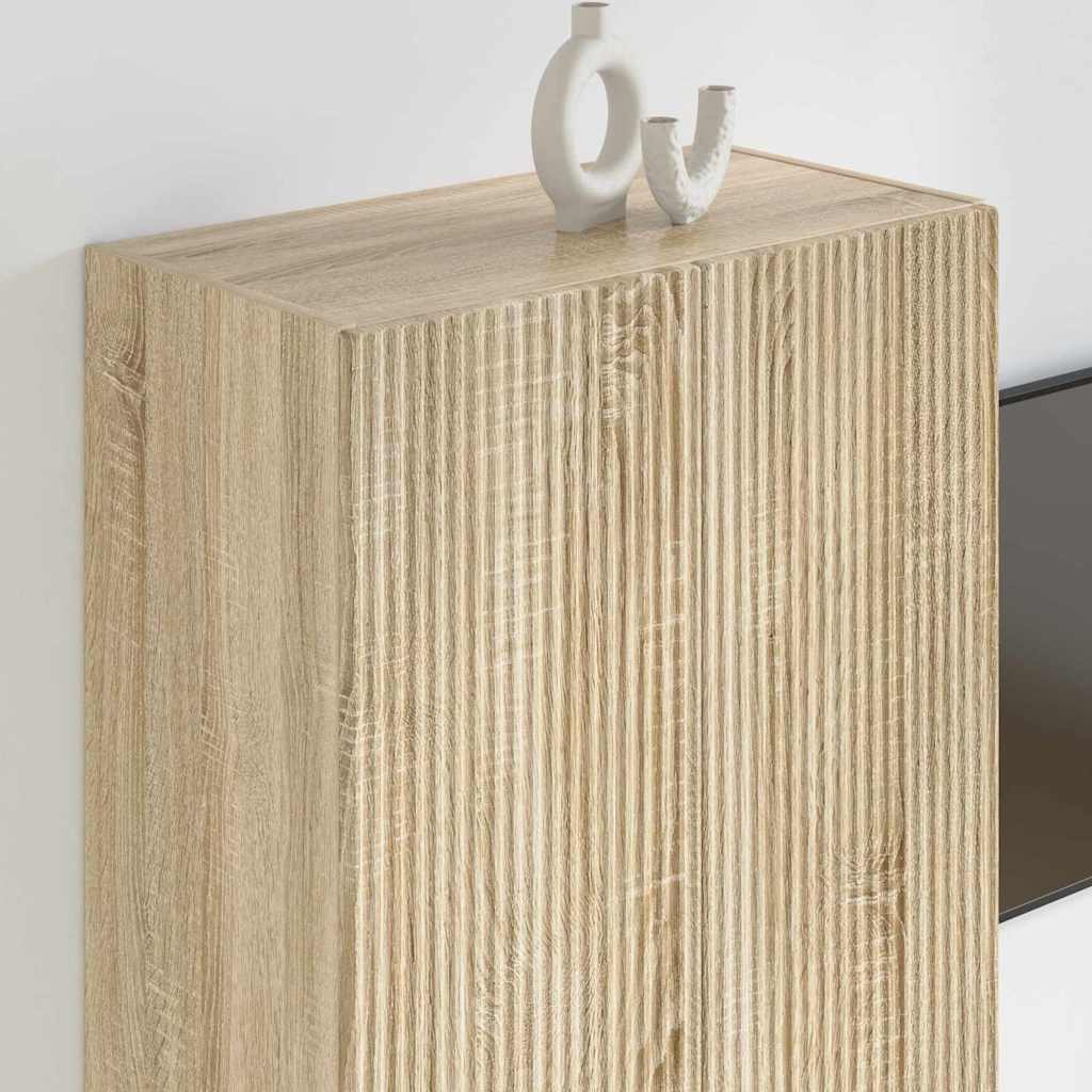 Dulap TV de perete Pe perete Stejar Sonoma 59,5 x 31 x 80 cm — imaginea 5