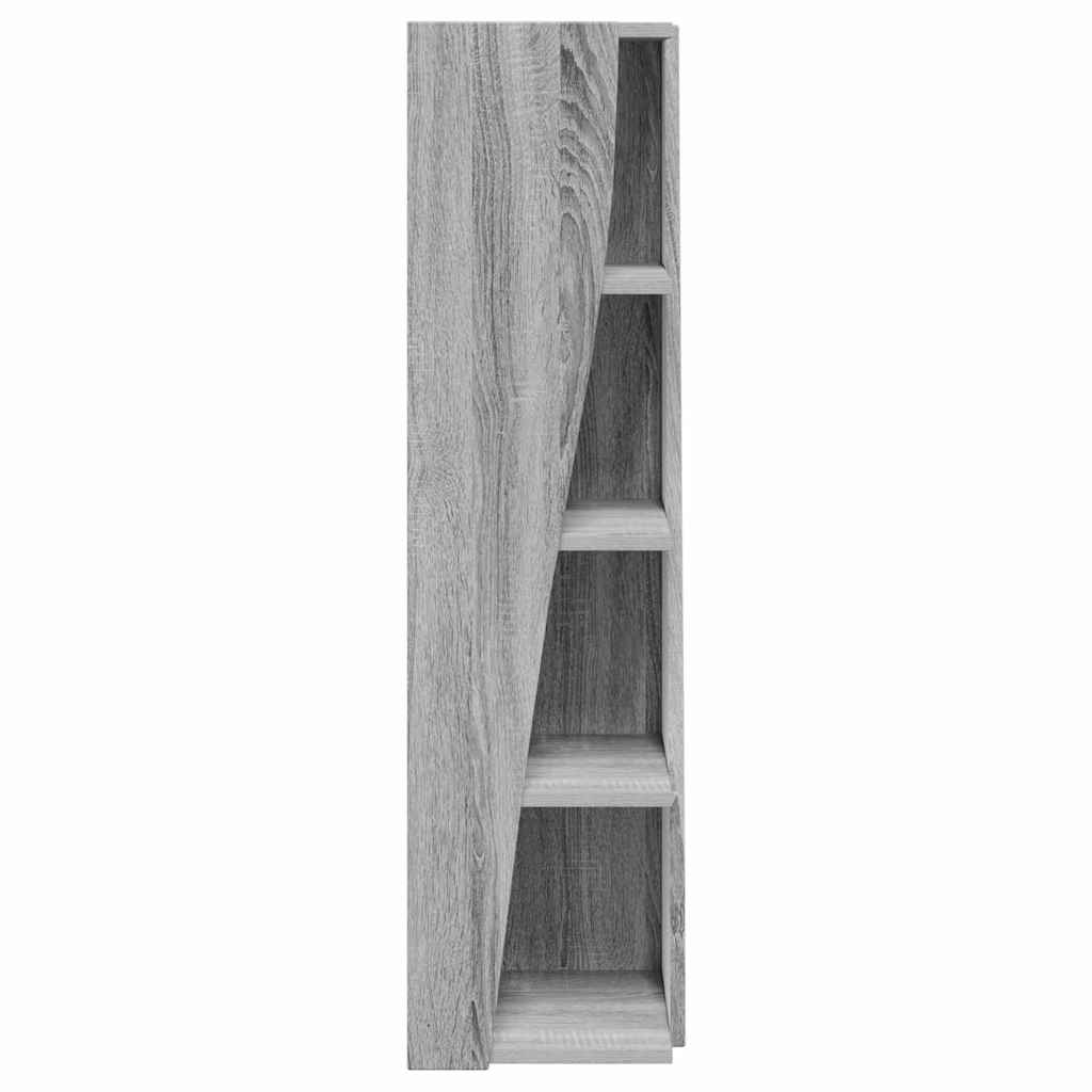 Dulap de colt Alb 27,5x27x102cm Lemn compozit — imaginea 7