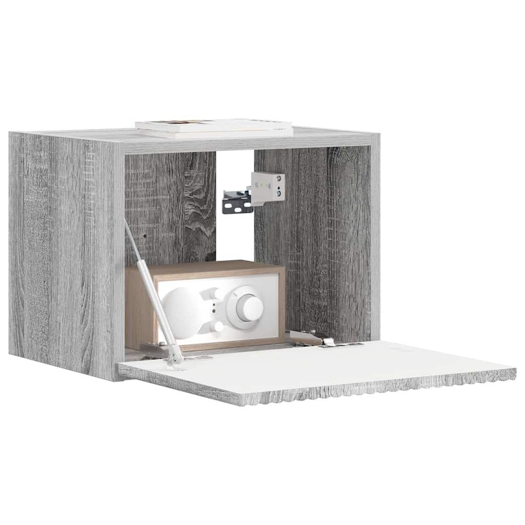 Dulap TV de perete Gri Sonoma 60 x 31 x 29.5 cm Lemn compozit — imaginea 4