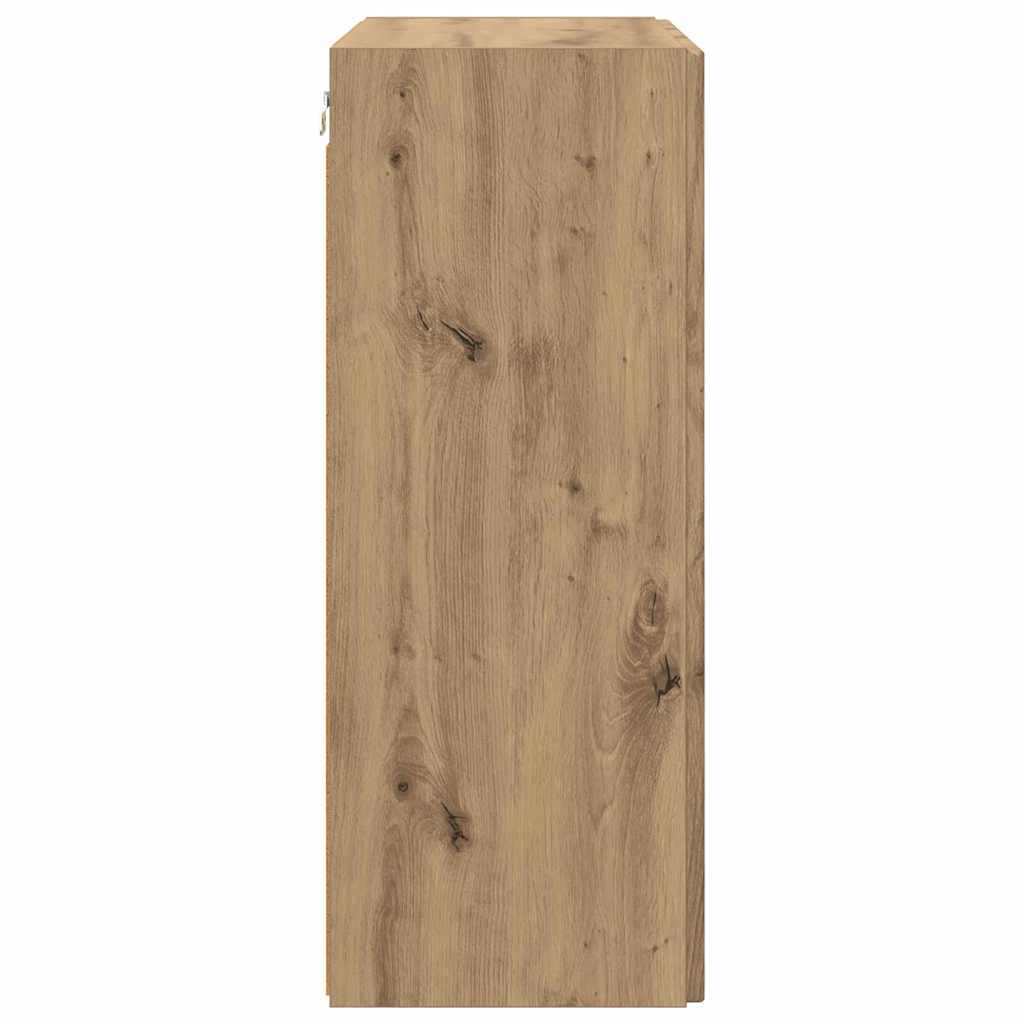 Dulap TV de perete Pe perete Stejar Artizanal 59,5 x 31 x 80 cm — imaginea 8
