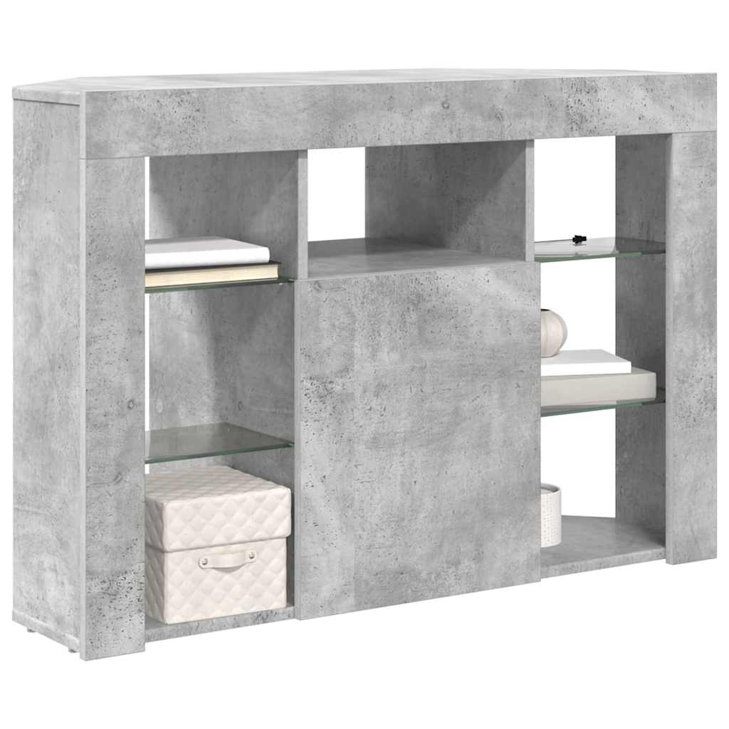 Sifonier LED pentru TV coltar Gri din beton 103 x 40 x 68 cm — imaginea 4