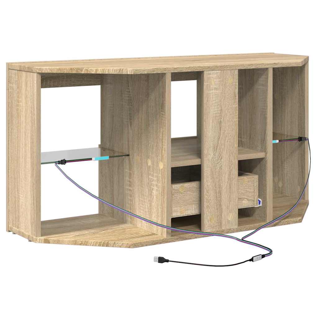 Sifonier LED pentru TV coltar Stejar Sonoma 102 x 40 x 50 cm — imaginea 11