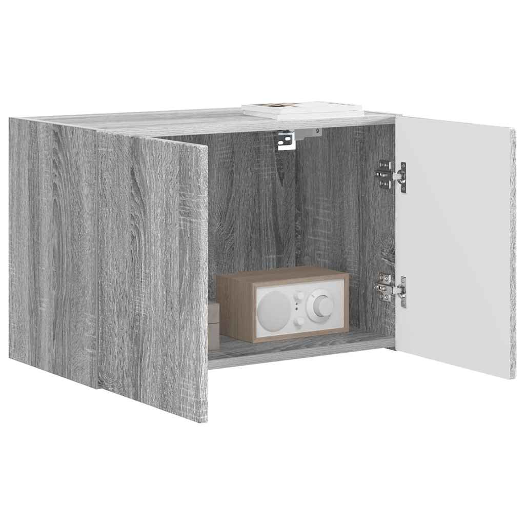 Dulap TV de perete Gri Sonoma 59,5 x 31 x 40 cm Lemn compozit — imaginea 4