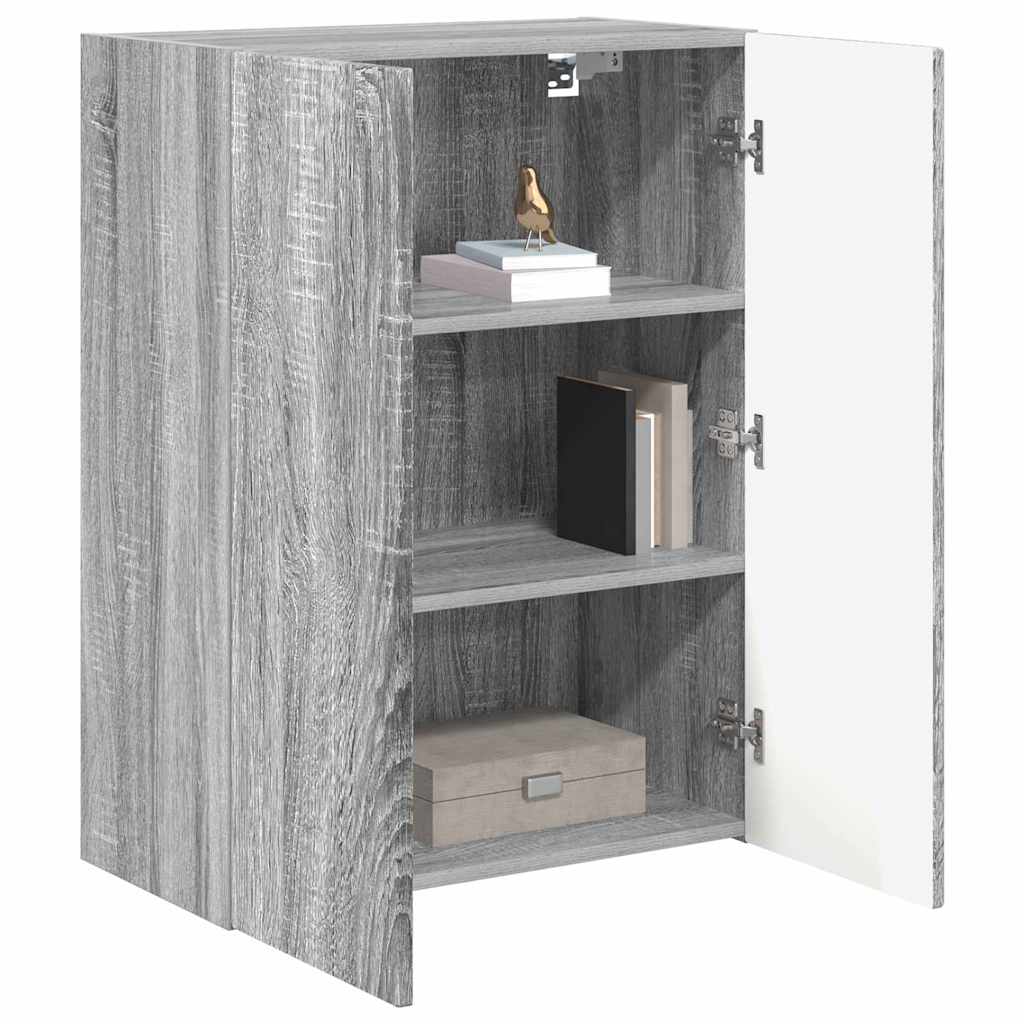 Dulap TV de perete Gri Sonoma 59,5 x 31 x 80 cm Lemn compozit — imaginea 4
