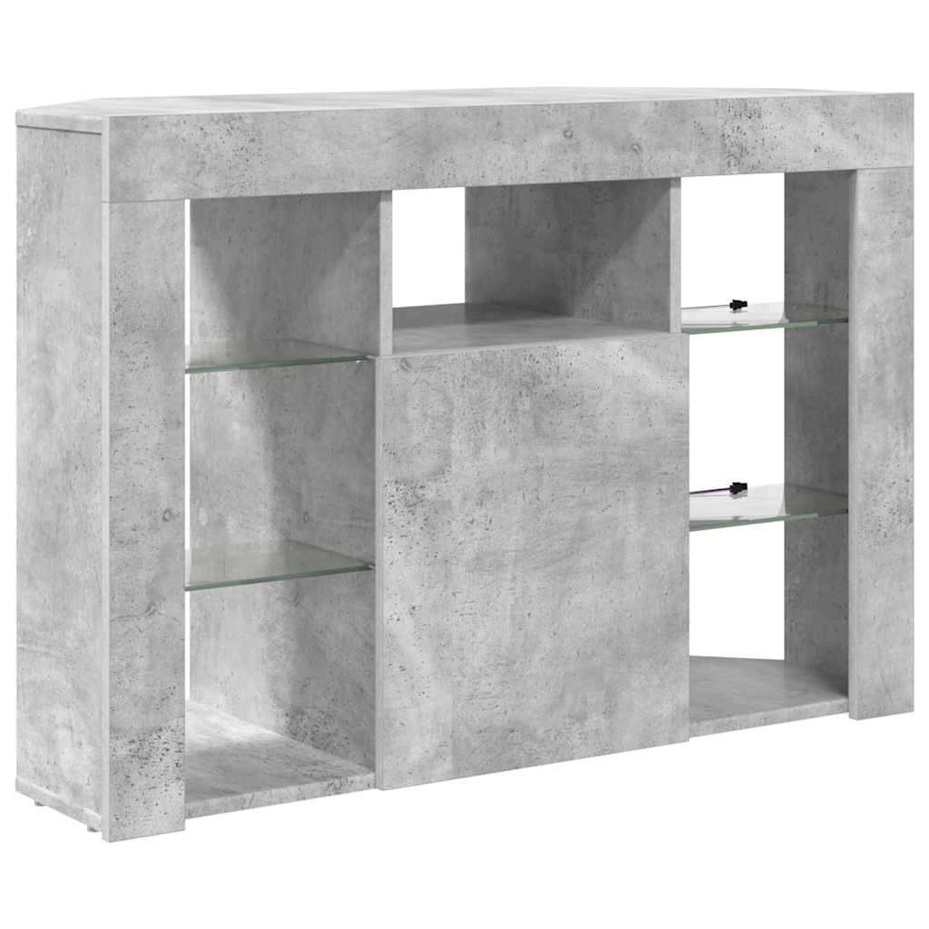 Sifonier LED pentru TV coltar Gri din beton 103 x 40 x 68 cm — imaginea 7