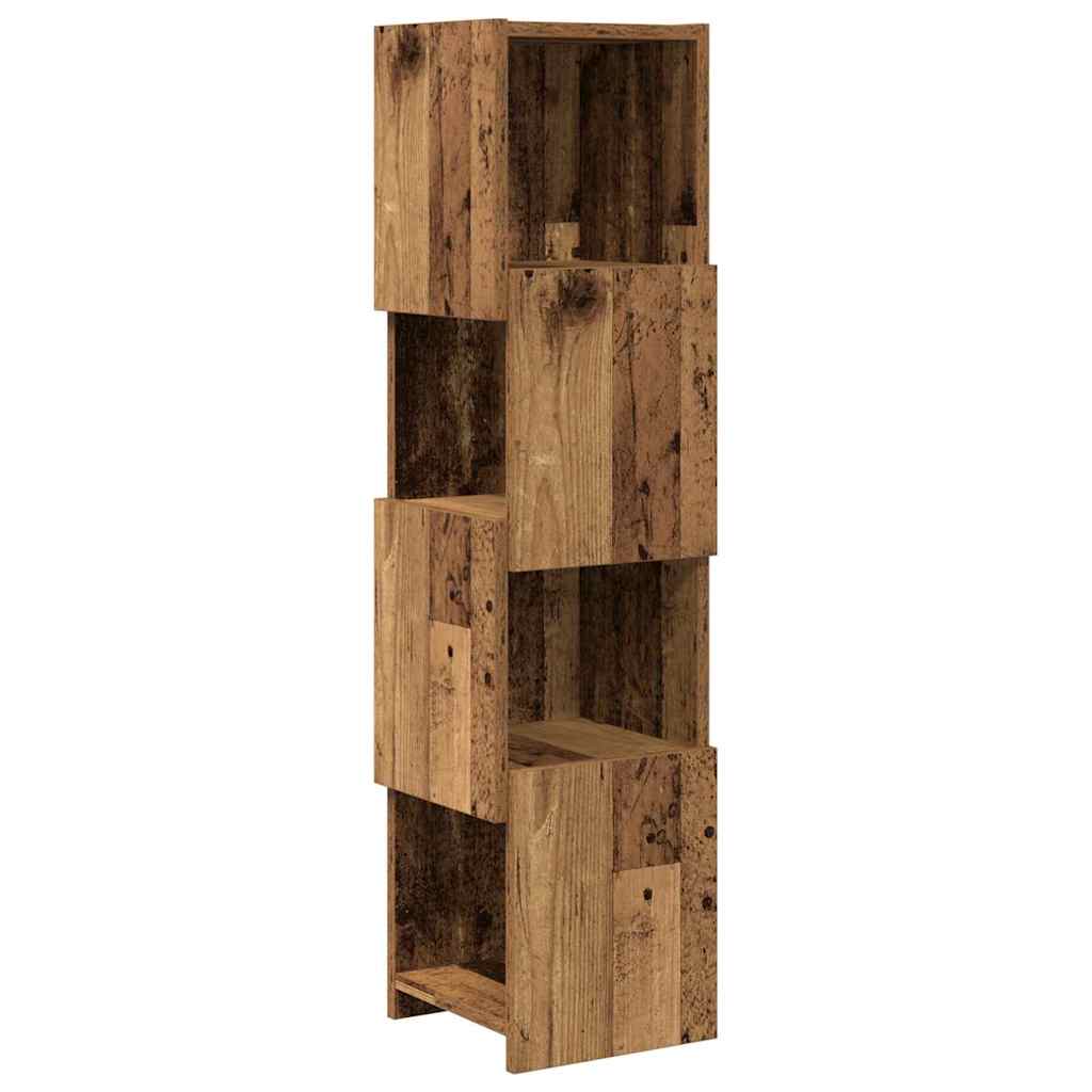 Dulap de colt Alb 25,5x25x102cm Lemn compozit