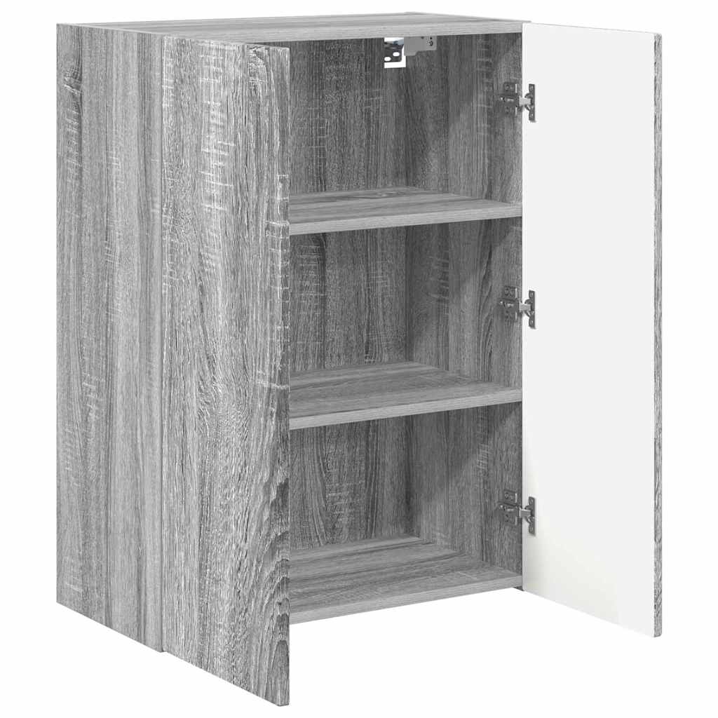 Dulap TV de perete Gri Sonoma 59,5 x 31 x 80 cm Lemn compozit — imaginea 6