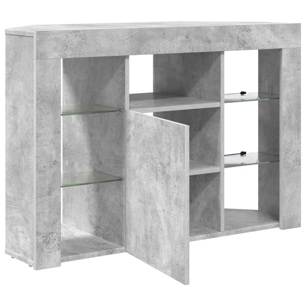 Sifonier LED pentru TV coltar Gri din beton 103 x 40 x 68 cm — imaginea 8