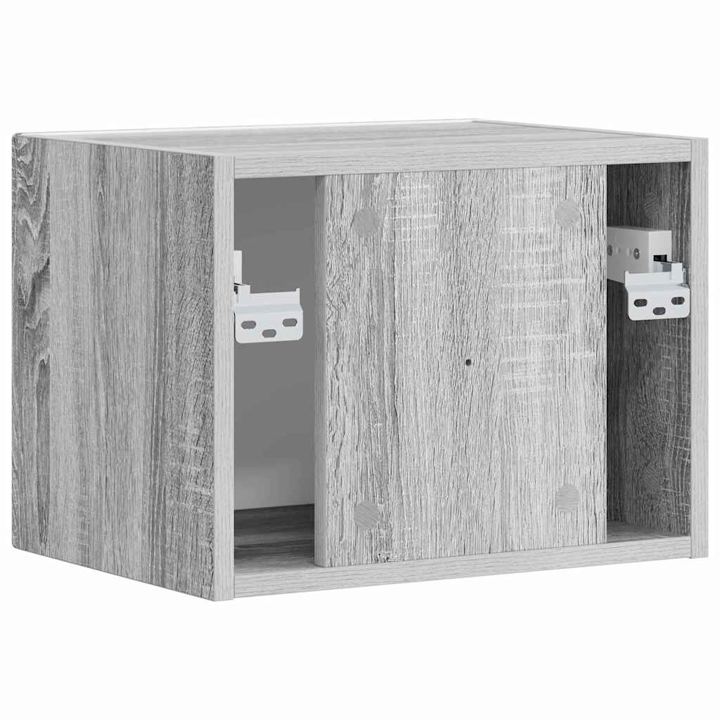 Dulap TV de perete Gri Sonoma 60 x 31 x 29.5 cm Lemn compozit — imaginea 9