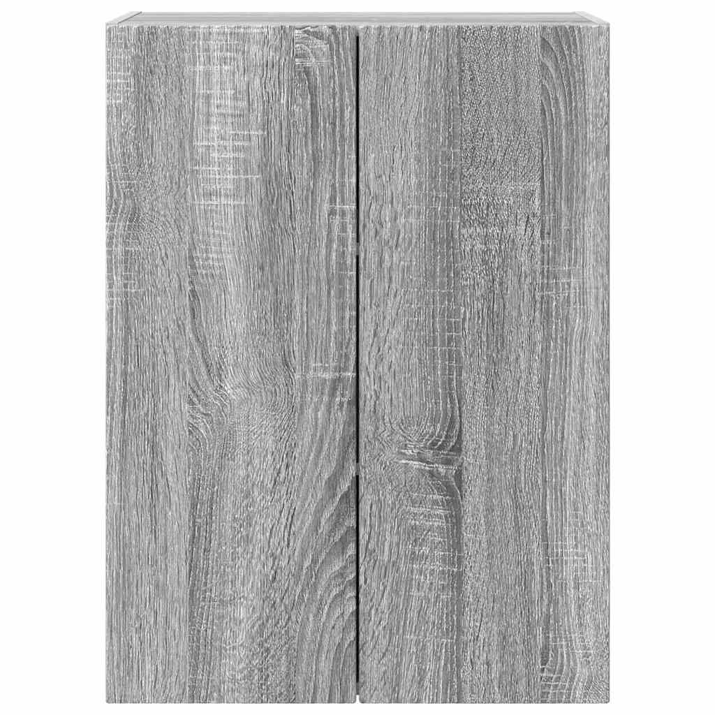 Dulap TV de perete Gri Sonoma 59,5 x 31 x 80 cm Lemn compozit — imaginea 7