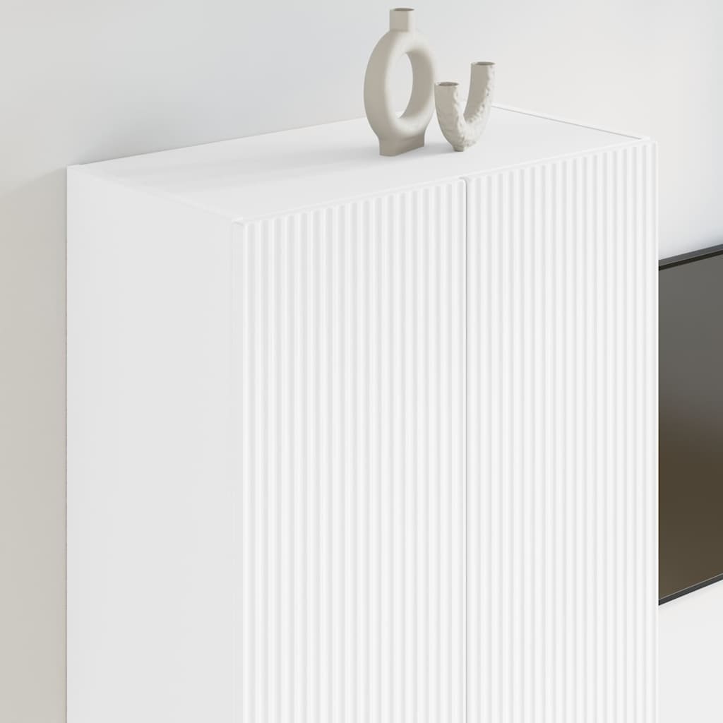 Dulap TV de perete Alb 59,5 x 31 x 100 cm Lemn compozit — imaginea 5