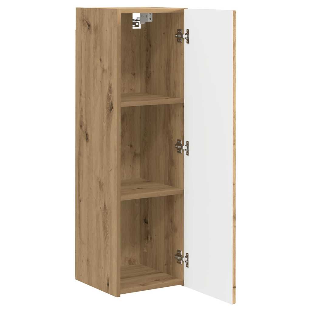 Dulap TV de perete 2 pcs Stejar artizanal 30 x 31 x 100 cm — imaginea 7