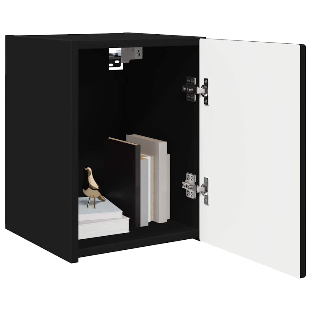 Dulap TV de perete Negru 30 x 31 x 40 cm Lemn compozit — imaginea 4