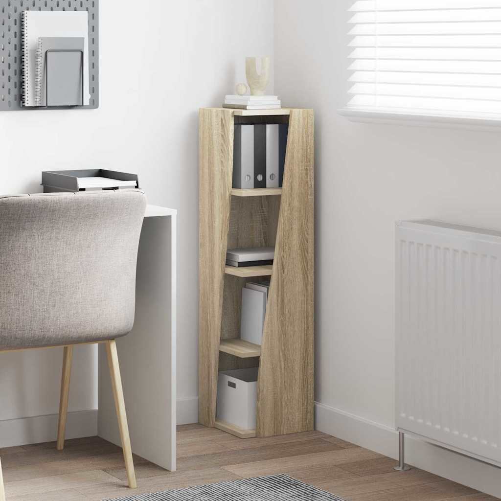 Dulap de colt Alb 27,5x27x102cm Lemn compozit — imaginea 5