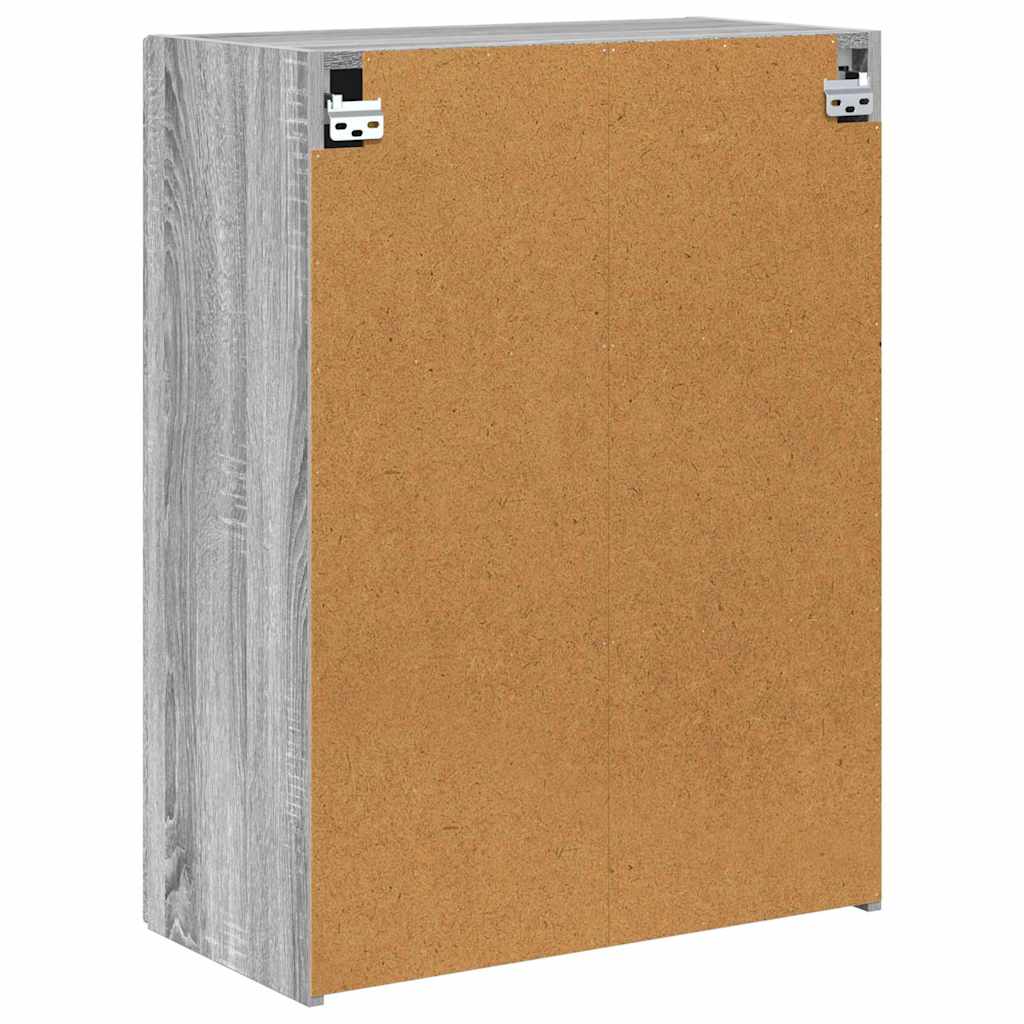 Dulap TV de perete Gri Sonoma 59,5 x 31 x 80 cm Lemn compozit — imaginea 9