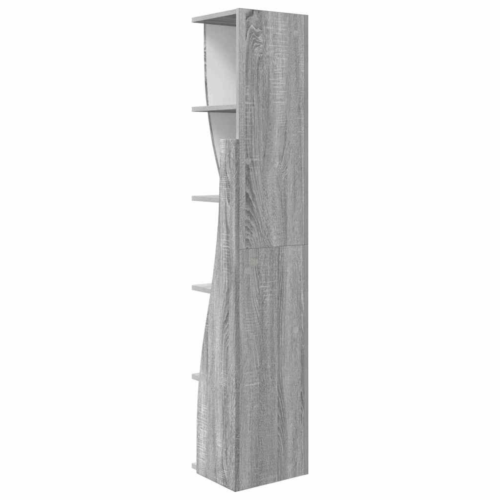 Dulap de colt Alb 27,5x27x140cm Lemn compozit — imaginea 8