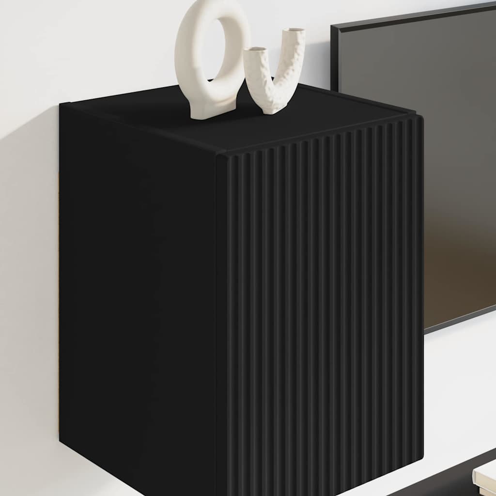 Dulap TV de perete Negru 30 x 31 x 40 cm Lemn compozit — imaginea 5