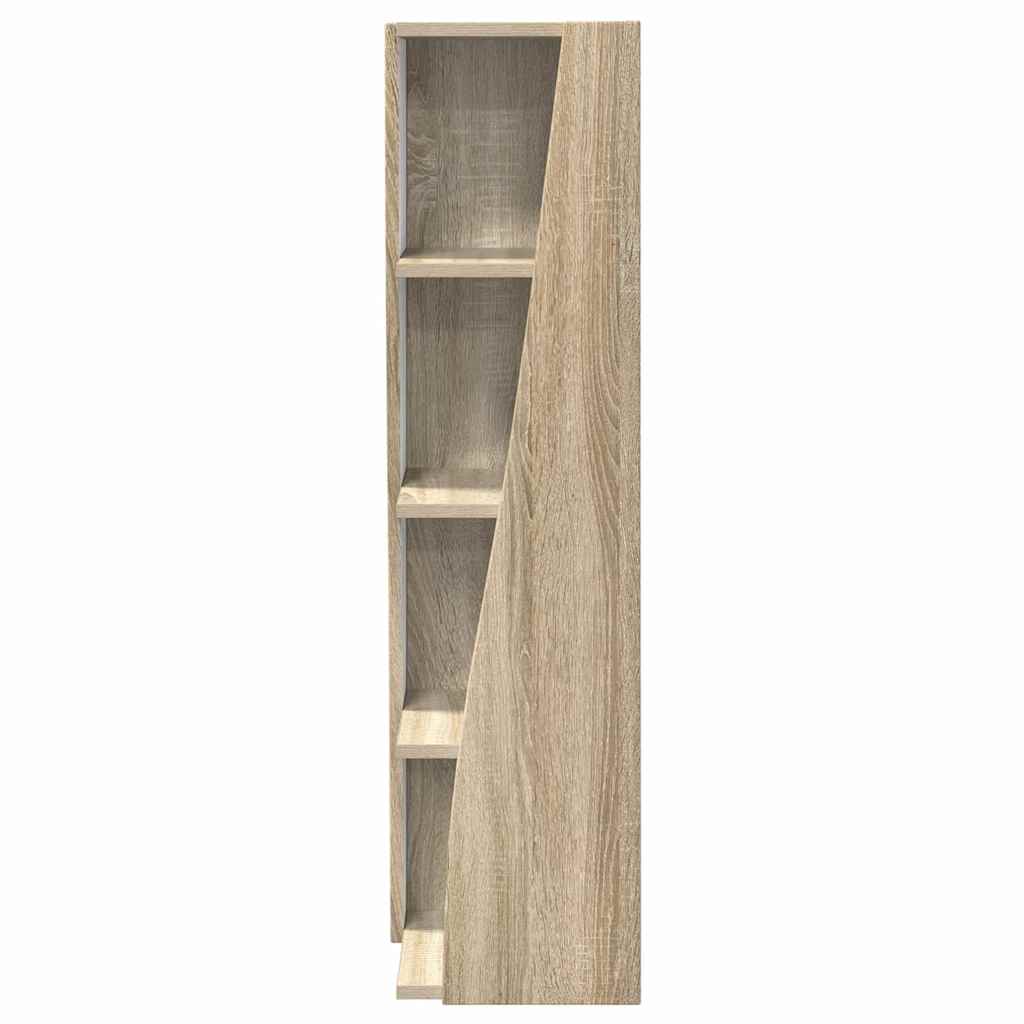 Dulap de colt Alb 27,5x27x102cm Lemn compozit — imaginea 6
