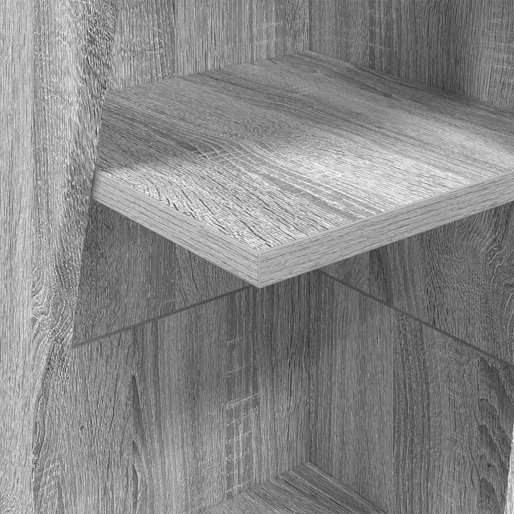 Dulap de colt Alb 27,5x27x140cm Lemn compozit — imaginea 9