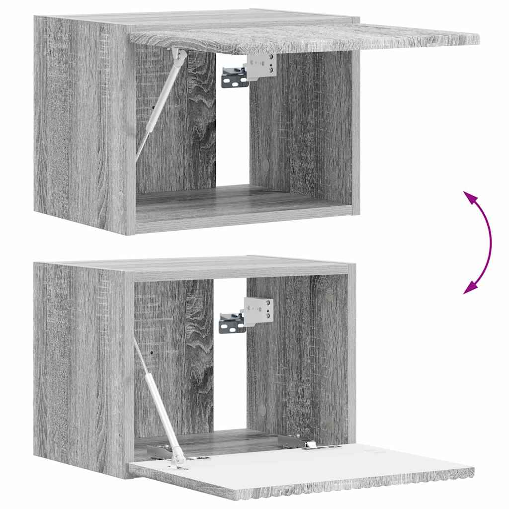 Dulap TV de perete Gri Sonoma 60 x 31 x 29.5 cm Lemn compozit — imaginea 12