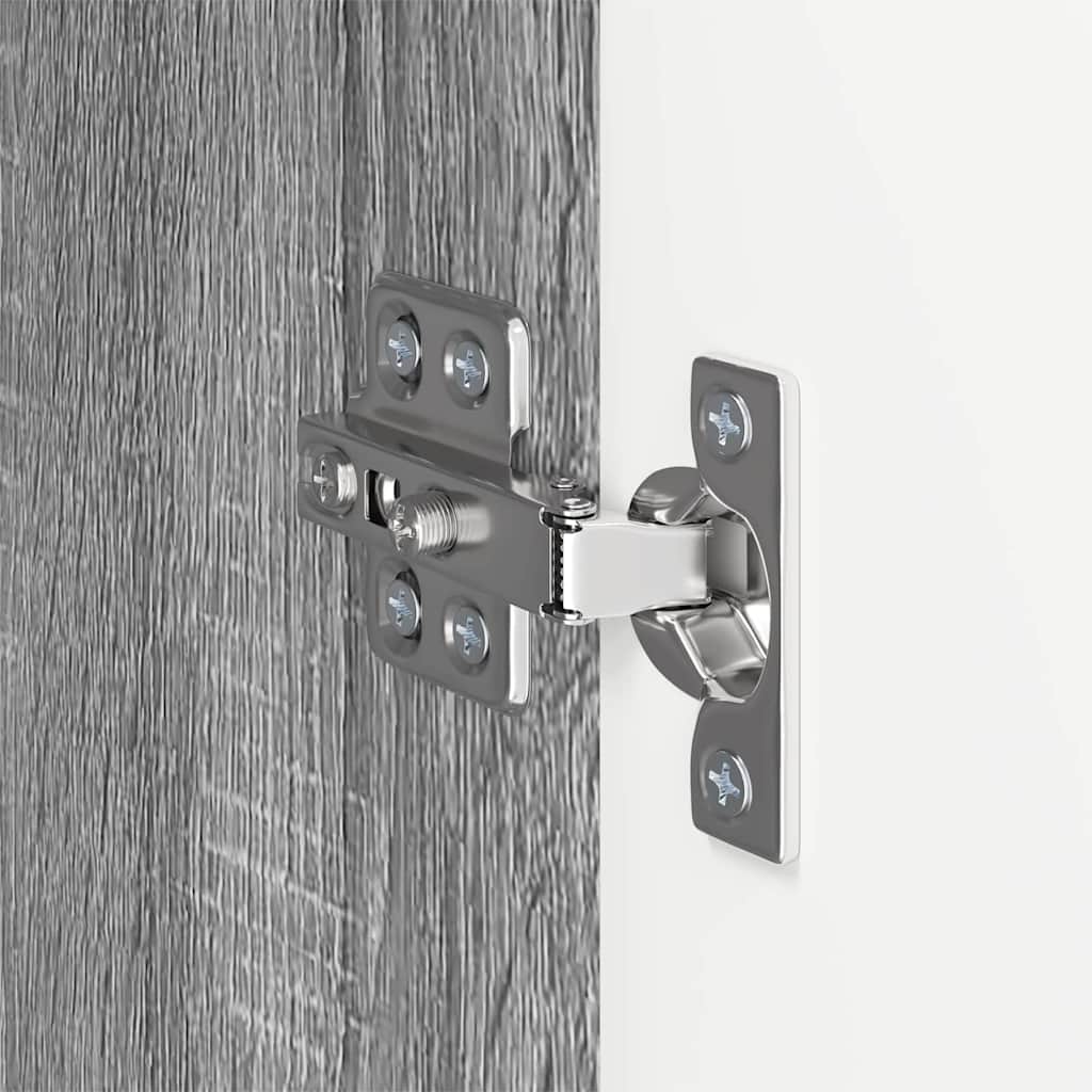 Dulap TV de perete Gri Sonoma 59,5 x 31 x 80 cm Lemn compozit — imaginea 11