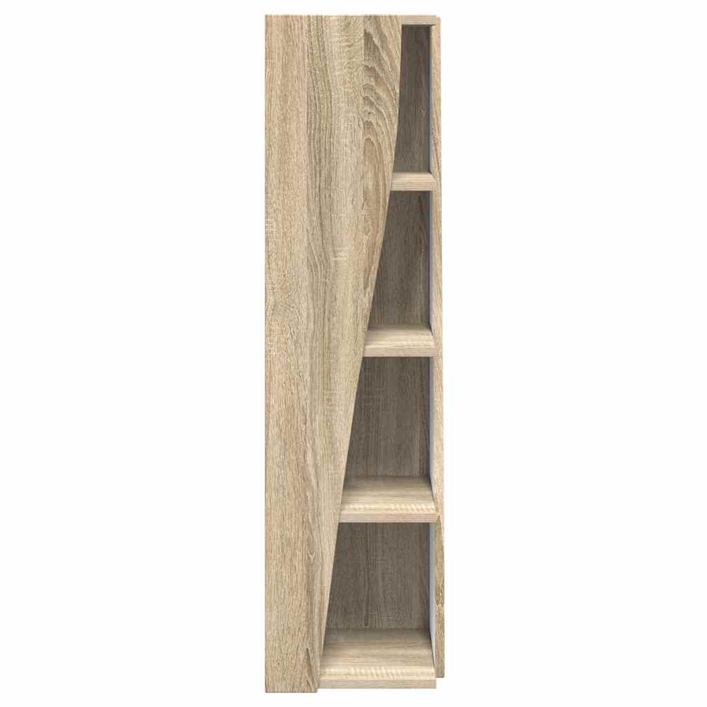 Dulap de colt Alb 27,5x27x102cm Lemn compozit — imaginea 7