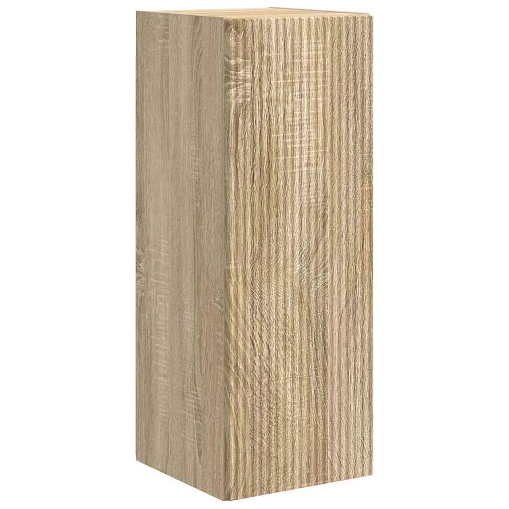 Dulap TV de perete 2 pcs Sonoma 30 x 31 x 80 cm Lemn compozit — imaginea 6