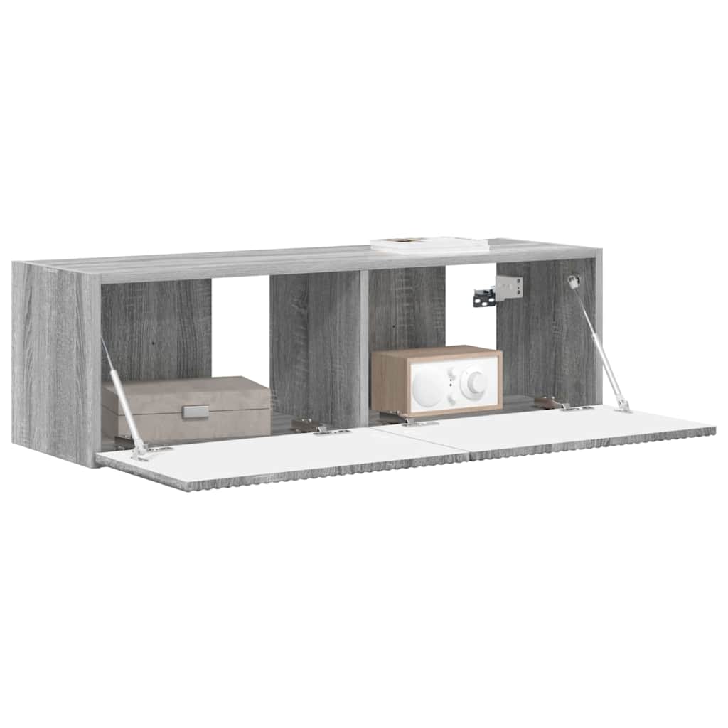 Dulap TV de perete Gri Sonoma 60 x 31 x 29.5 cm Lemn compozit — imaginea 4