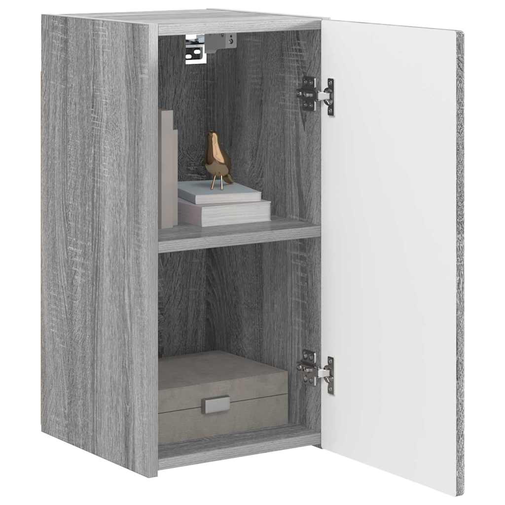 Dulap TV de perete Pe perete 2 pcs Gri Sonoma 30 x 31 x 60 cm — imaginea 4
