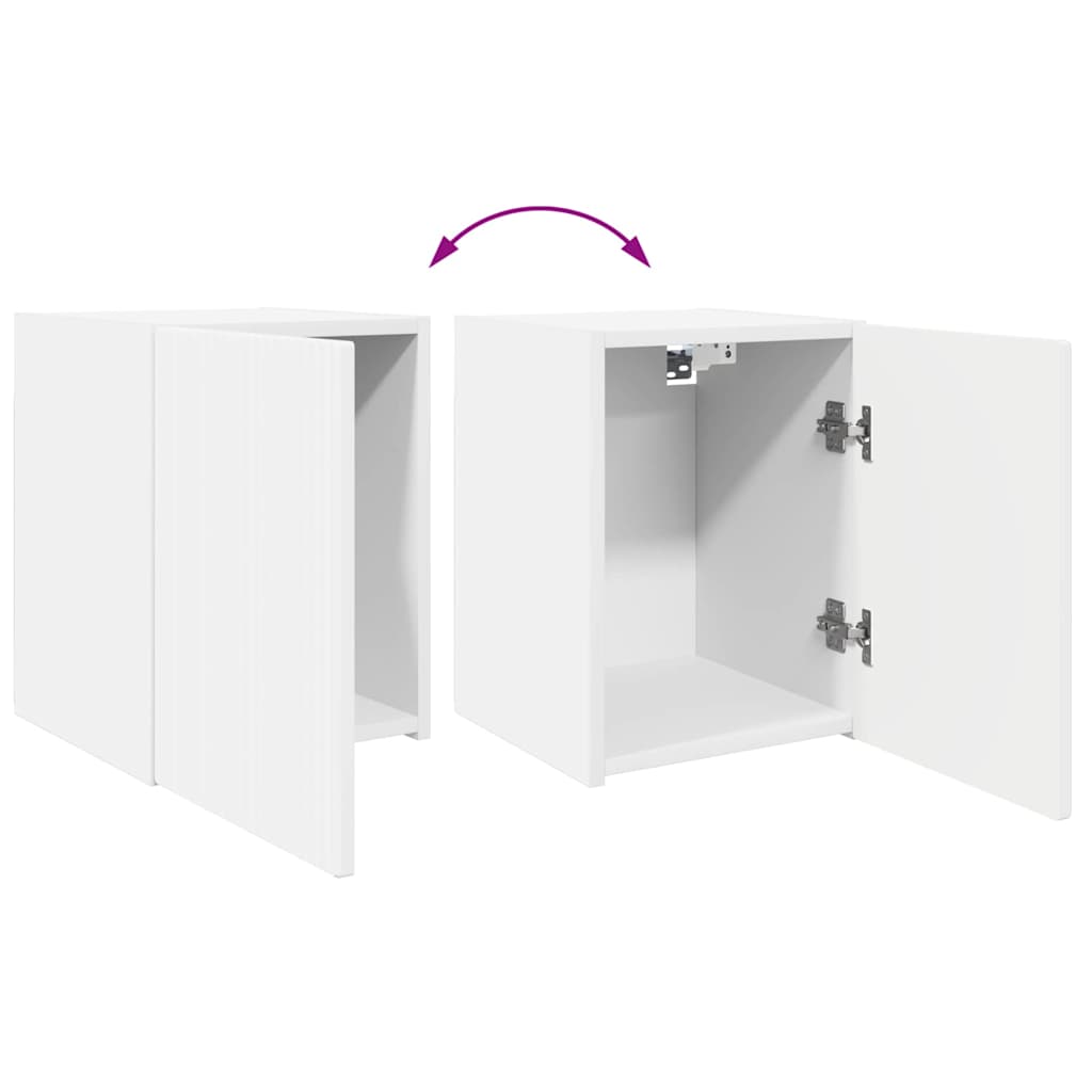 Dulap TV de perete Pe perete Alb 30 x 31 x 40 cm Lemn compozit — imaginea 13