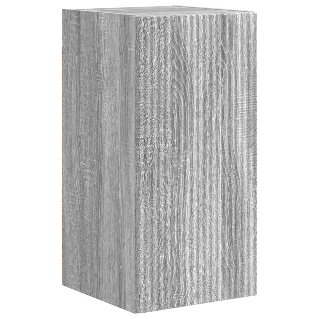 Dulap TV de perete Pe perete 2 pcs Gri Sonoma 30 x 31 x 60 cm — imaginea 6