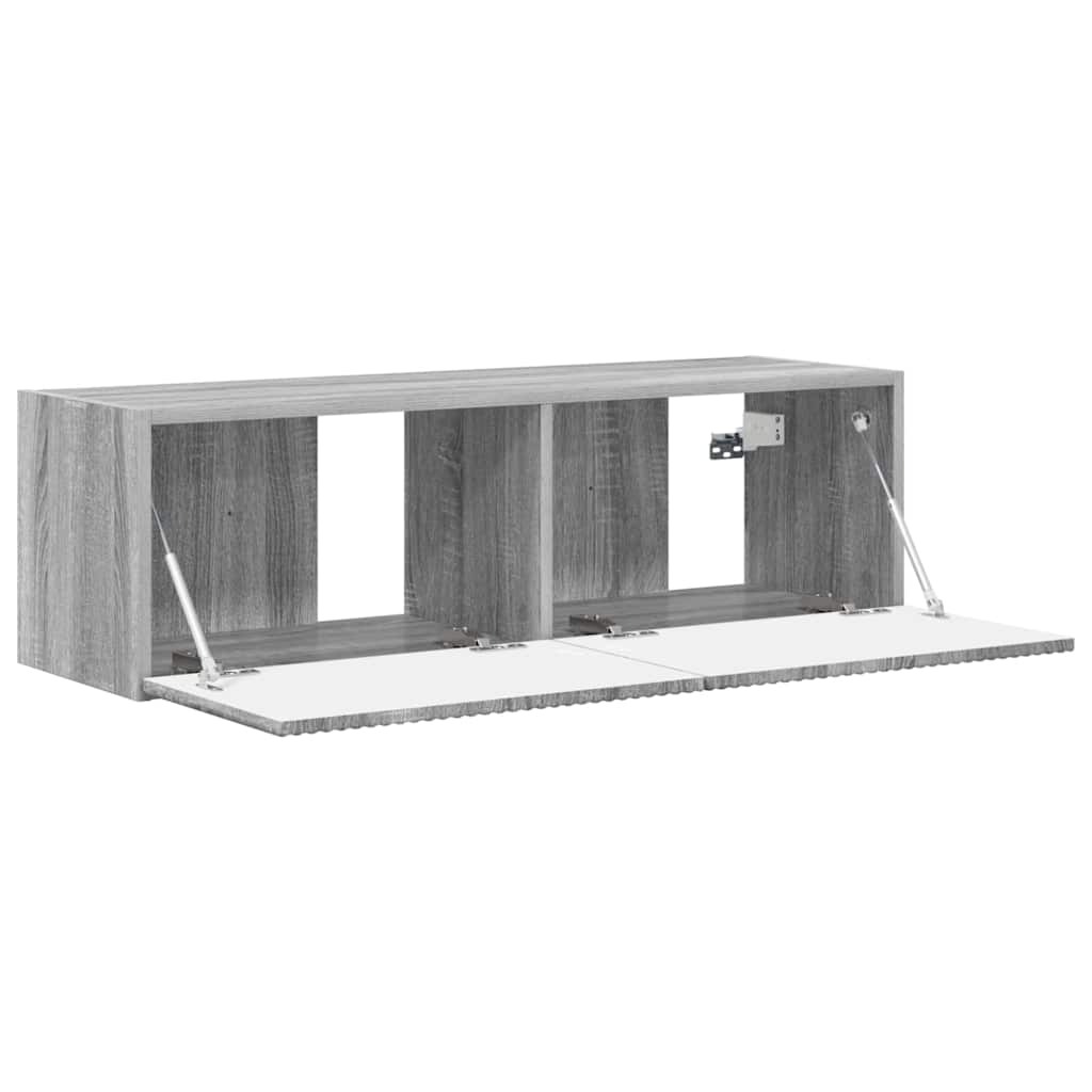 Dulap TV de perete Gri Sonoma 60 x 31 x 29.5 cm Lemn compozit — imaginea 6